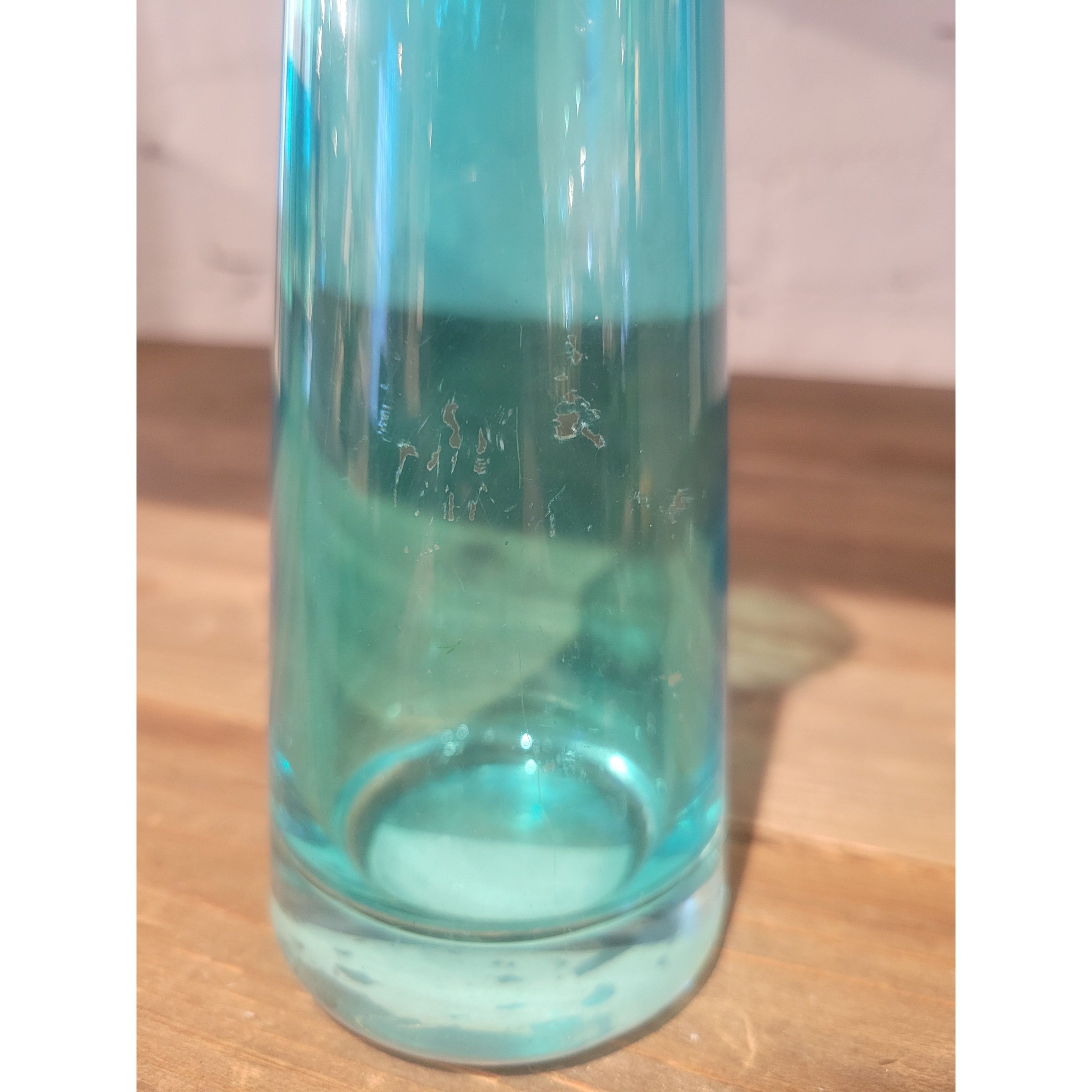 Teal Glass Bud Vase