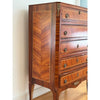 Antique French Directoire Style 5-Drawer Walnut Dresser - AS IS