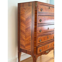 Antique French Directoire Style 5-Drawer Walnut Dresser - AS IS