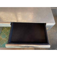 Aluminum Streamline 2-Drawer Aviator Desk (AS IS)