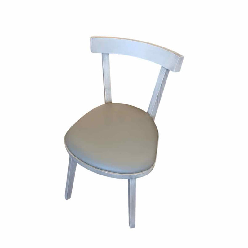 Allen Dining Chair in Ash Pebbled Leather