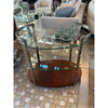 Gordon Glass & Chrome Tea Cart by Bassett Mirror Co.