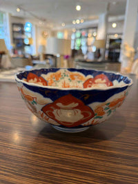 Antique Imari Meji Period Serving Bowl 7.5"Diam x 3.5"H