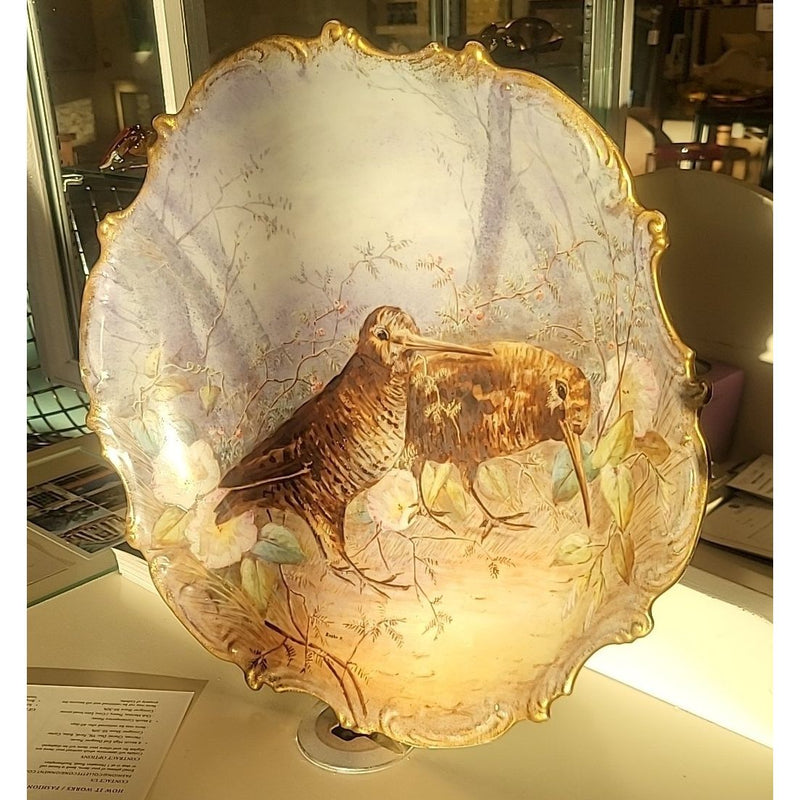 French Mid-Centurty Limoges Hand-Painted Plate w/ Gold Trim - colletteconsignment.com