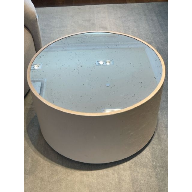 Shagreen Coffee Table w/ Mirror Glass Top Attrib. to Made Goods