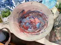 Painted Gray Decorative Ceramic Bowl