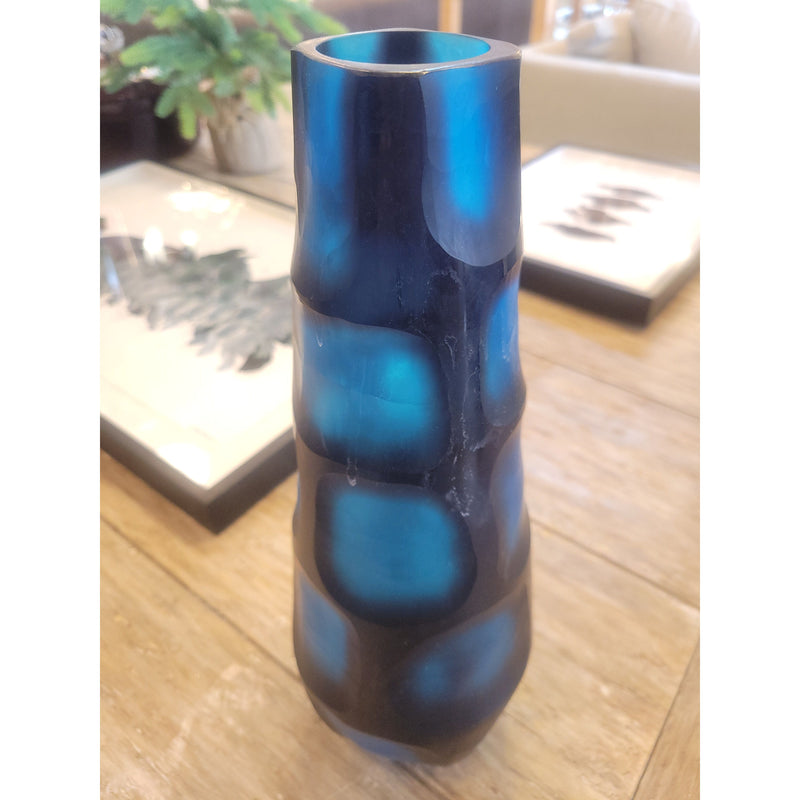 Blue Art Glass Vase