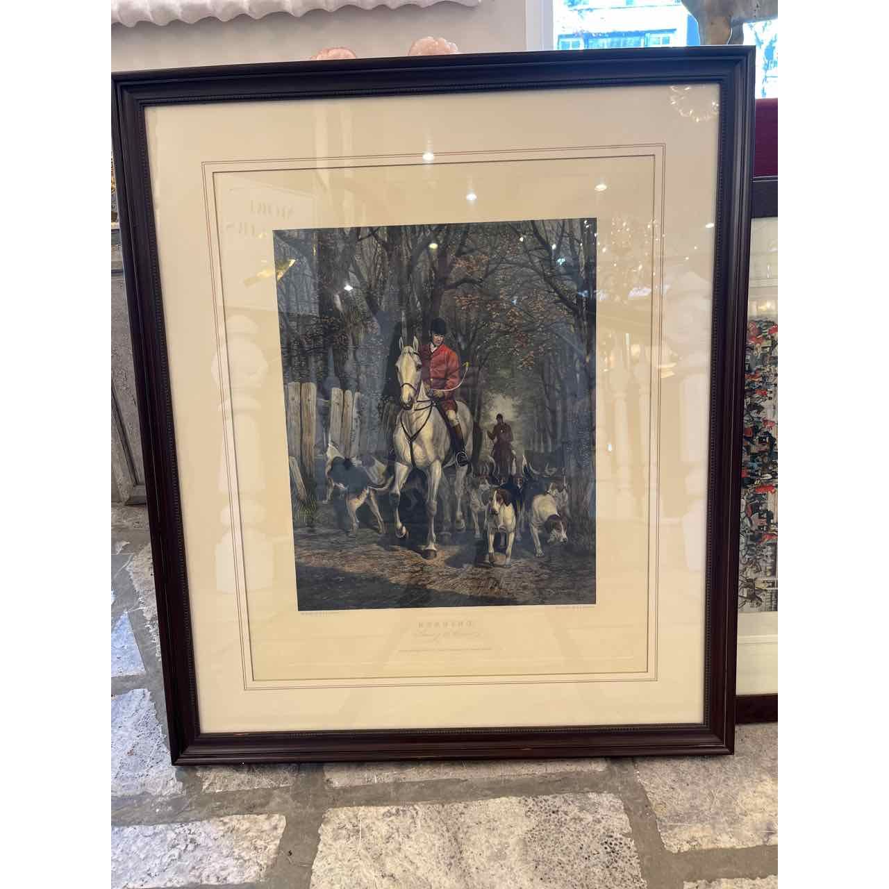 Framed and Matted Hunting Print