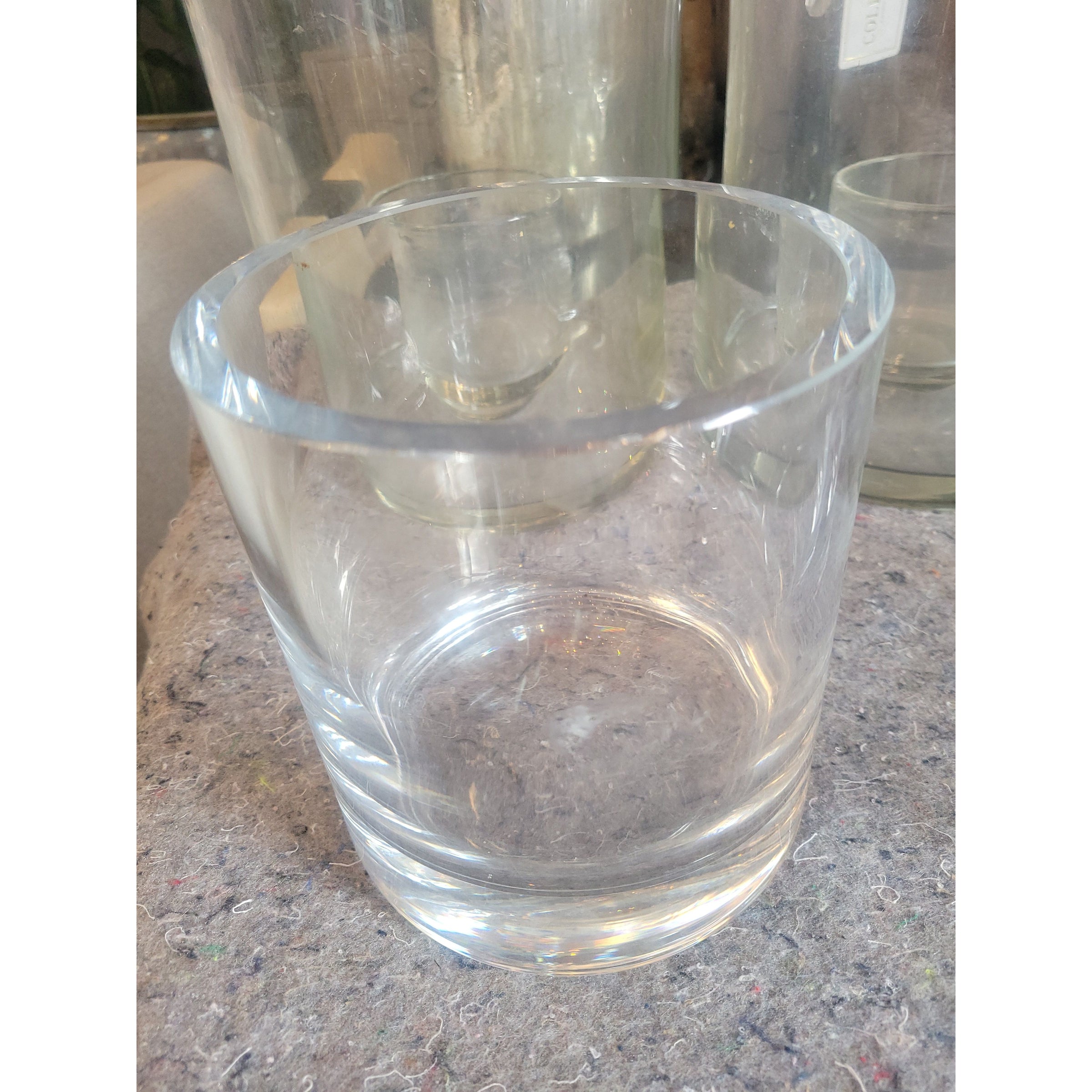 Medium Wide-Rim Glass Candle Holder