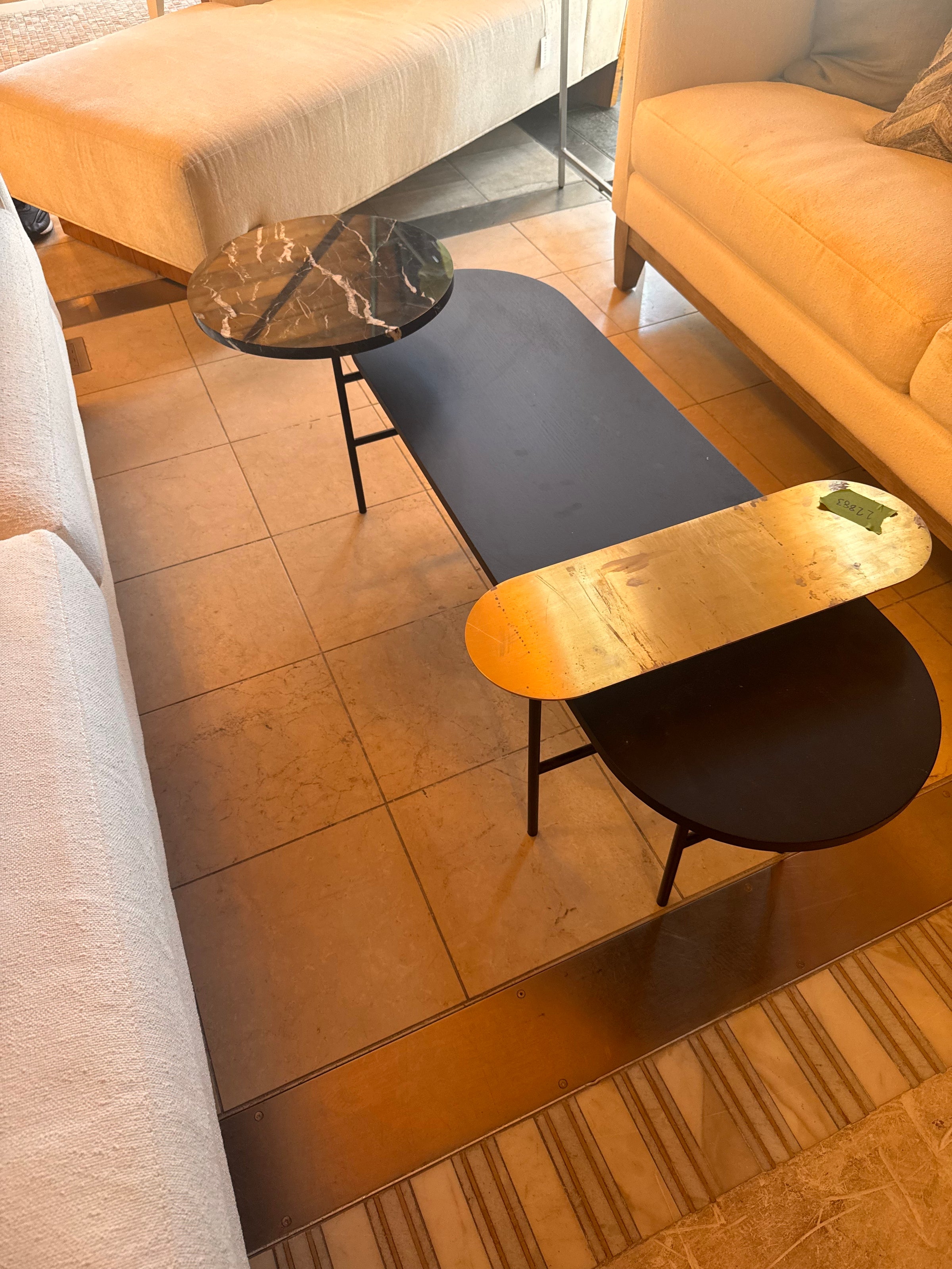 Palette JH7 Table in Brass, Nero Marquina, Lacquered Ash by Jaime Hayon (AS IS)