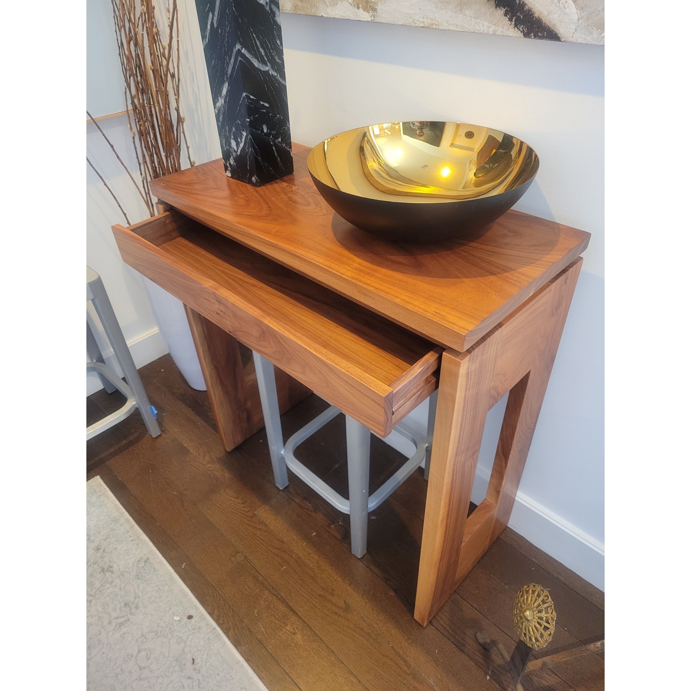 Solid Wood Entry Console Table w/ Drawer