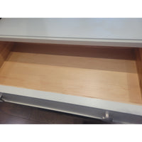 PAIR of 1-Drawer Matte White Lacquer Nightstands w/ Metal Pulls (AS IS)