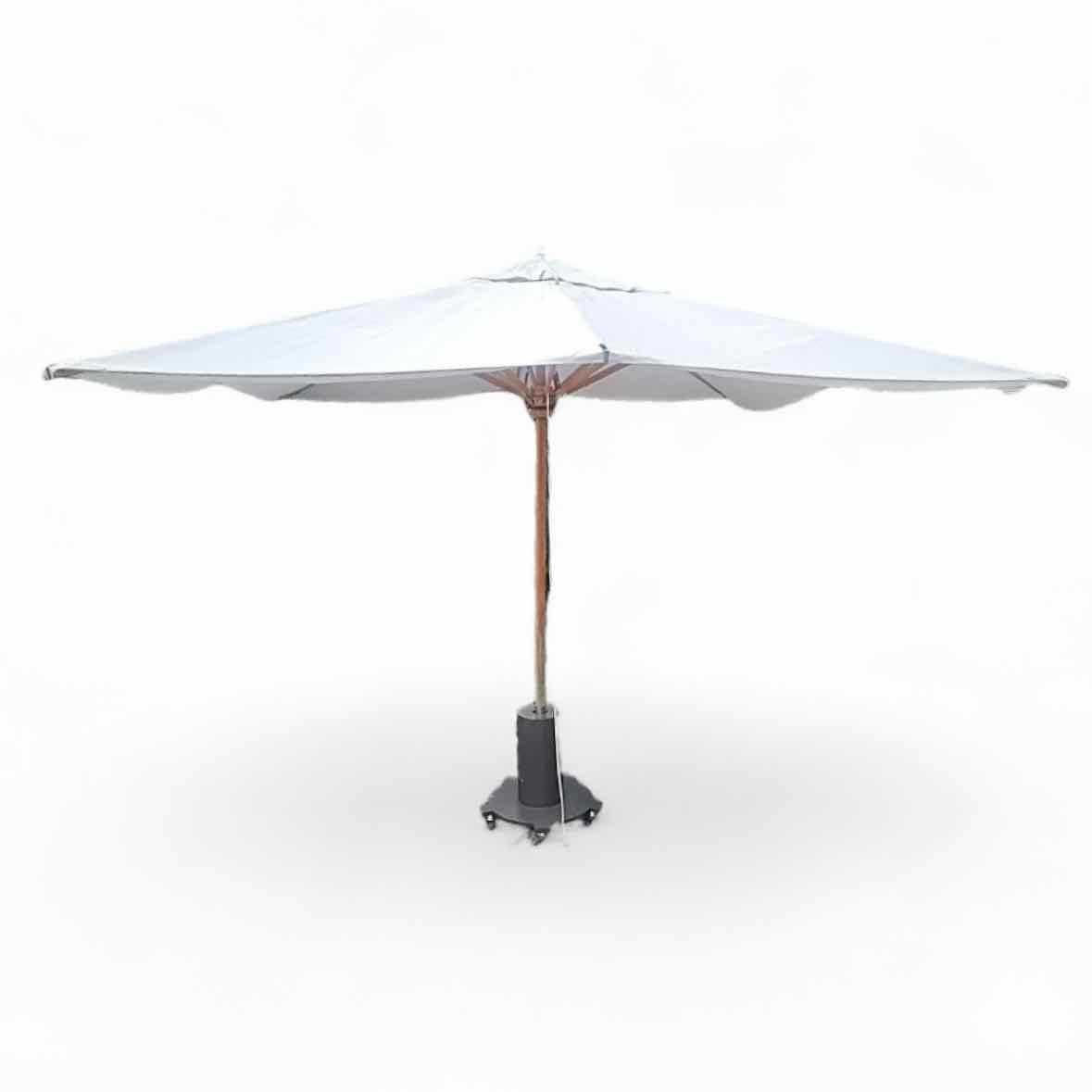 9.5-ft Square Umbrella by Santa Barbara w/ Rolling Metal Stand by Sutherland