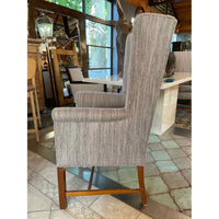 Custom Upholstered Vintage Gray Cashmere Armchair Attrib. to Hickory