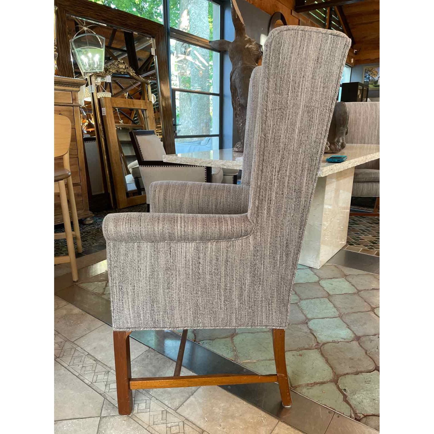 Custom Upholstered Vintage Gray Cashmere Armchair Attrib. to Hickory