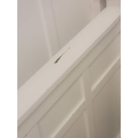 King-Sized White Wood Bed Frame by Land of Nod