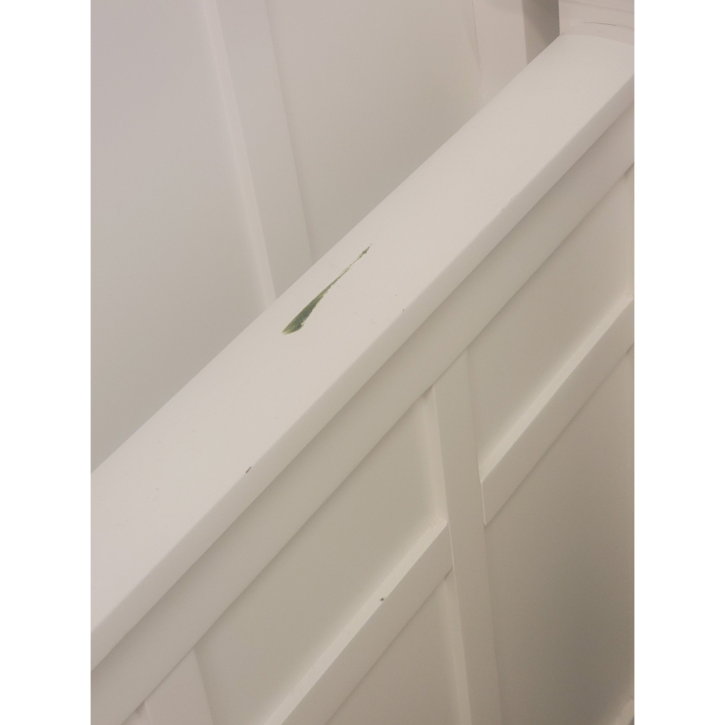 King-Sized White Wood Bed Frame by Land of Nod