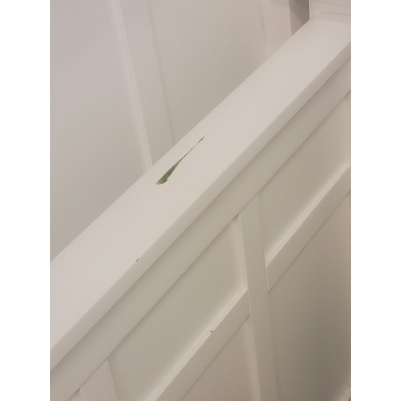 King-Sized White Wood Bed Frame by Land of Nod