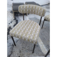 SET of 4 'Remy' Upholstered Dining Chairs on Pewter Legs by MG&BW (AS IS)