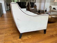 White Sofa w/ Purple Piping by MG+BW (AS IS)