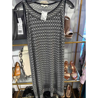 MaxStudio Size L Blue & White Dress