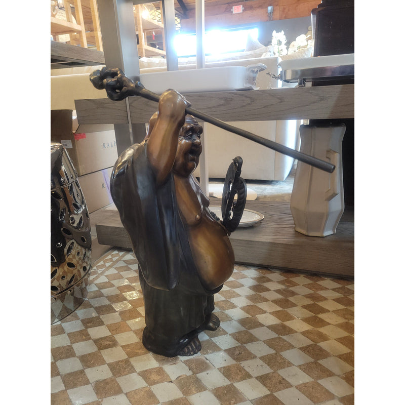 Bronze Finish Laughing Buddha Statue