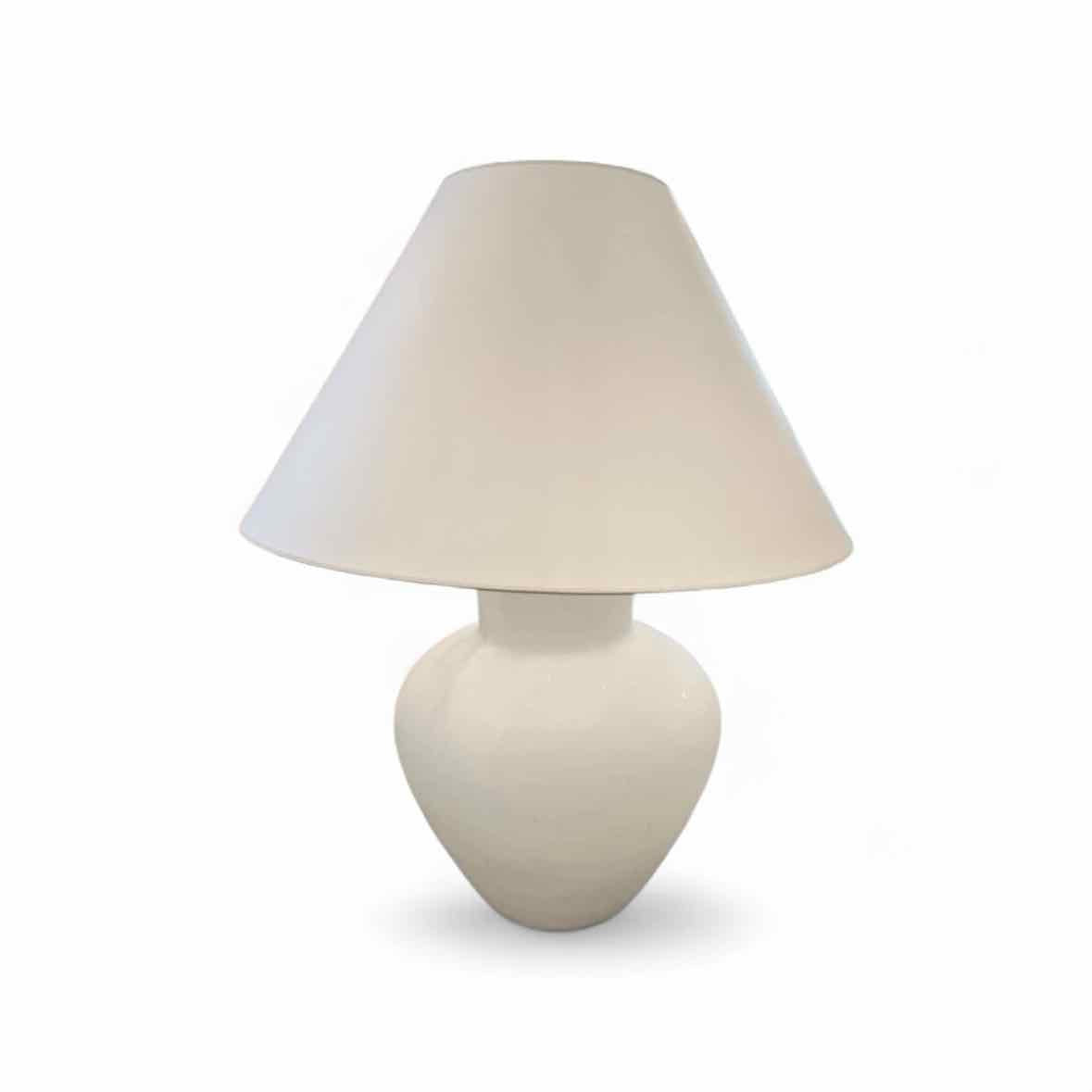 Large Glass White Frosted Lamp