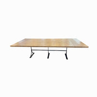 8-ft Napa Extendable Wood & Metal Dining Table w/ 4 Leaves by Formations