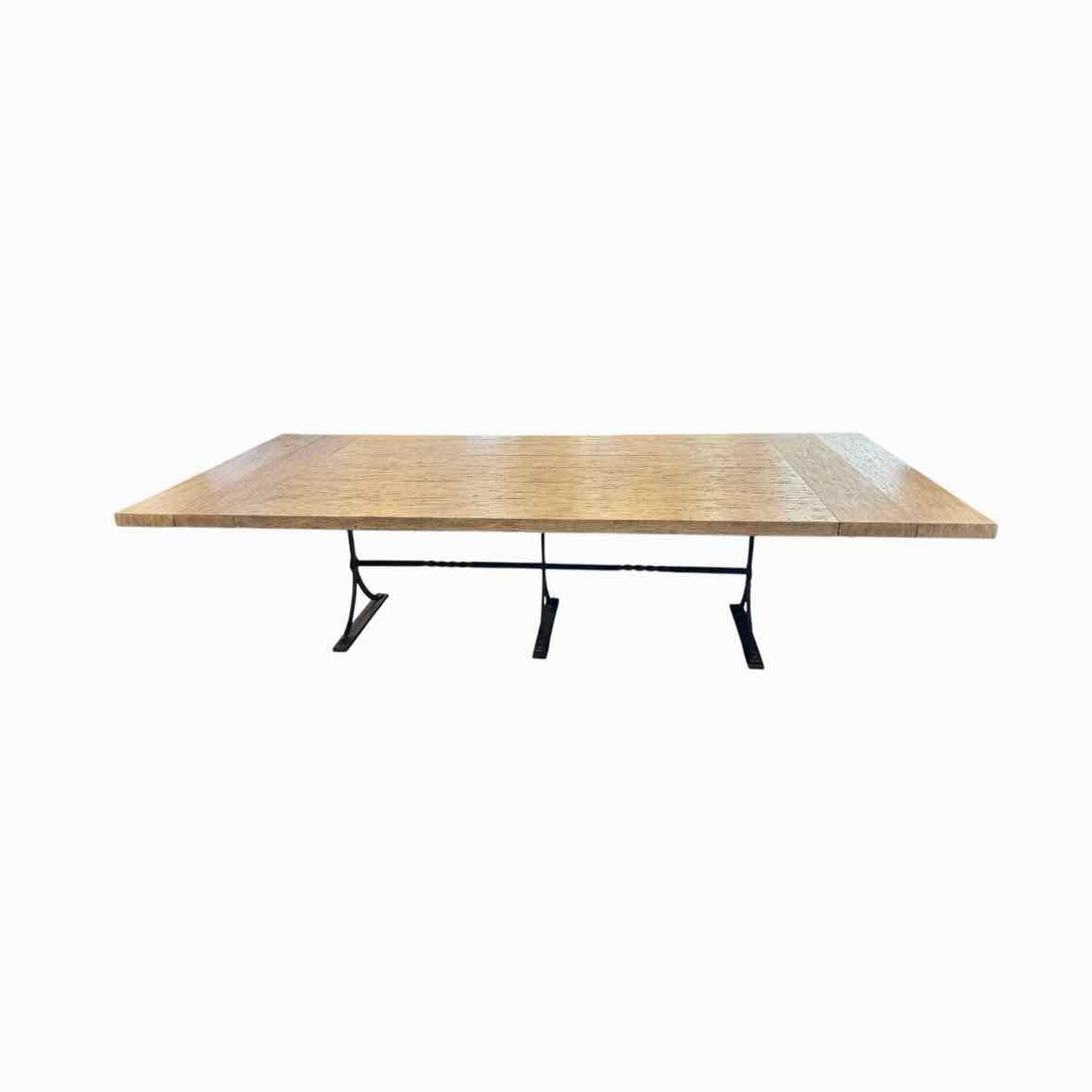 8-ft Napa Extendable Wood & Metal Dining Table w/ 4 Leaves by Formations
