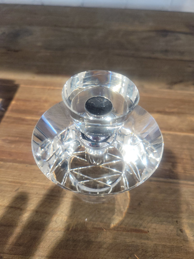 Oleg Cassini Crystal Cone Shaped Perfume Bottle
