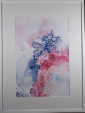 'Magenta Spring II' L.E. Print in White Frame