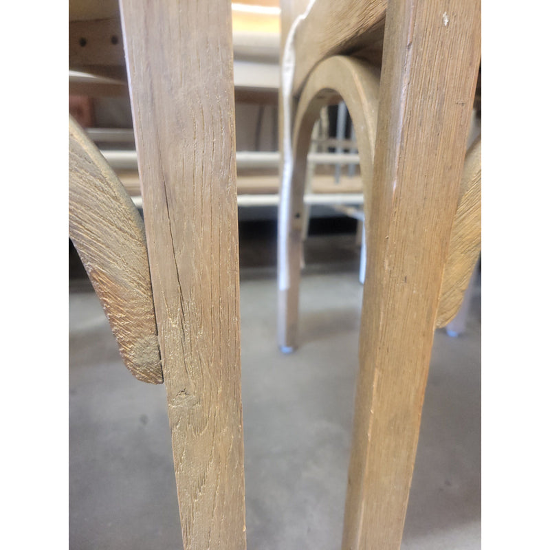 SET of 4 Pine Slatback Dining Chairs w/ Seat Cushions by RH - AS IS