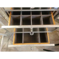 Mirrored Glass Jewelry Dresser w/ 8 Storage Compartments