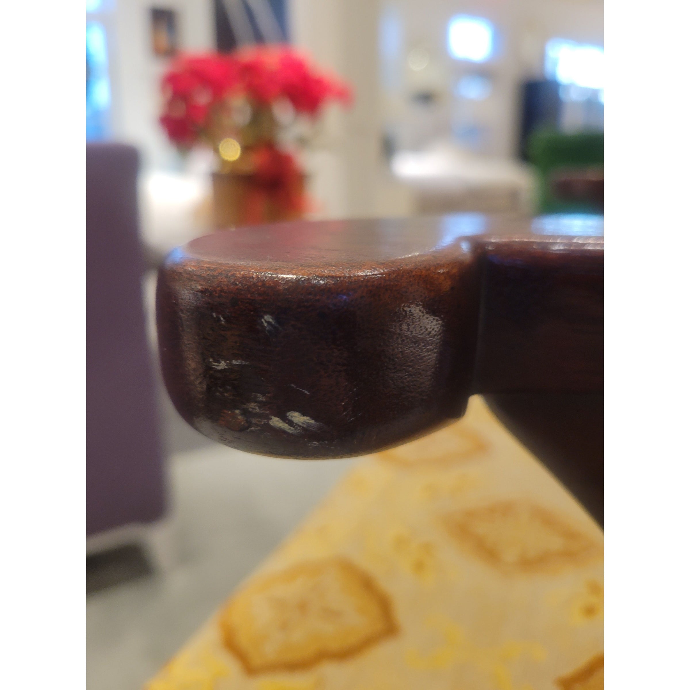 PAIR of Antique Mahogany Queen Anne Chairs w/ Upholstered Seats