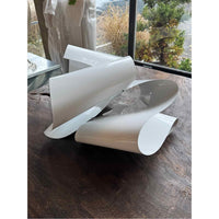 White Sheet Metal & Screws Looping Sculpture