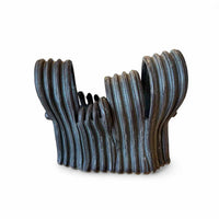Ikebana Brown & Green Sculptural Vase