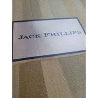 Custom Striped Mint Green & Tan Linen Lounge Chair by Jack Fhillips