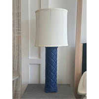 Pair of Fine Arts Blue Diamond Pattern Lamps