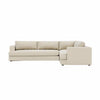 Custom L-Shape Sectional Sofa in Performance Linen Creme 118"Lx91"Dx29"H