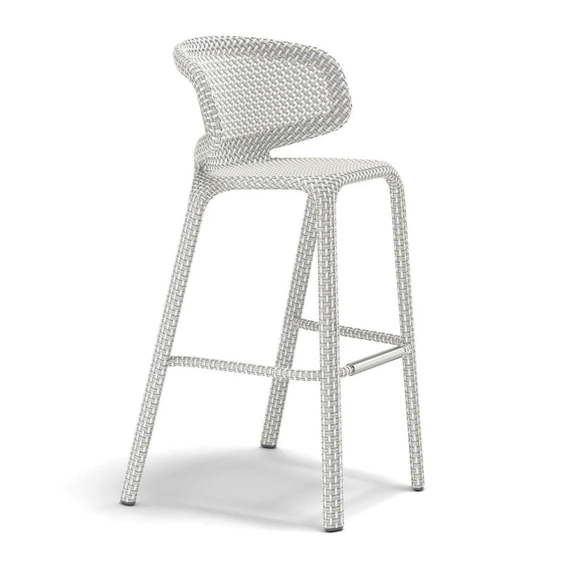 PAIR of Seashell Rattan 'Nuo' Bar Stools by Jean-Marie Massaud for Dedon - colletteconsignment.com