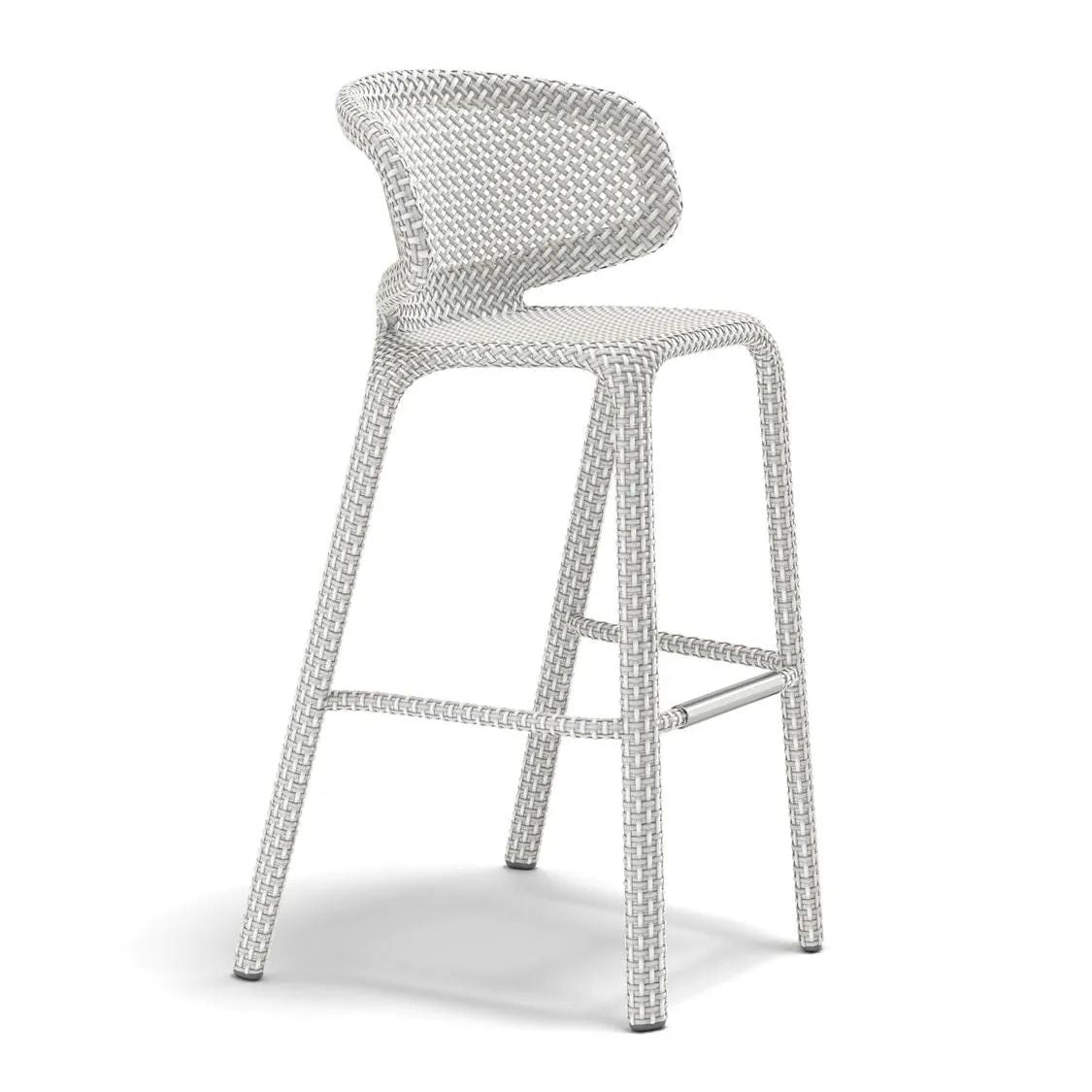 PAIR of Seashell Rattan 'Nuo' Bar Stools by Jean-Marie Massaud for Dedon - colletteconsignment.com