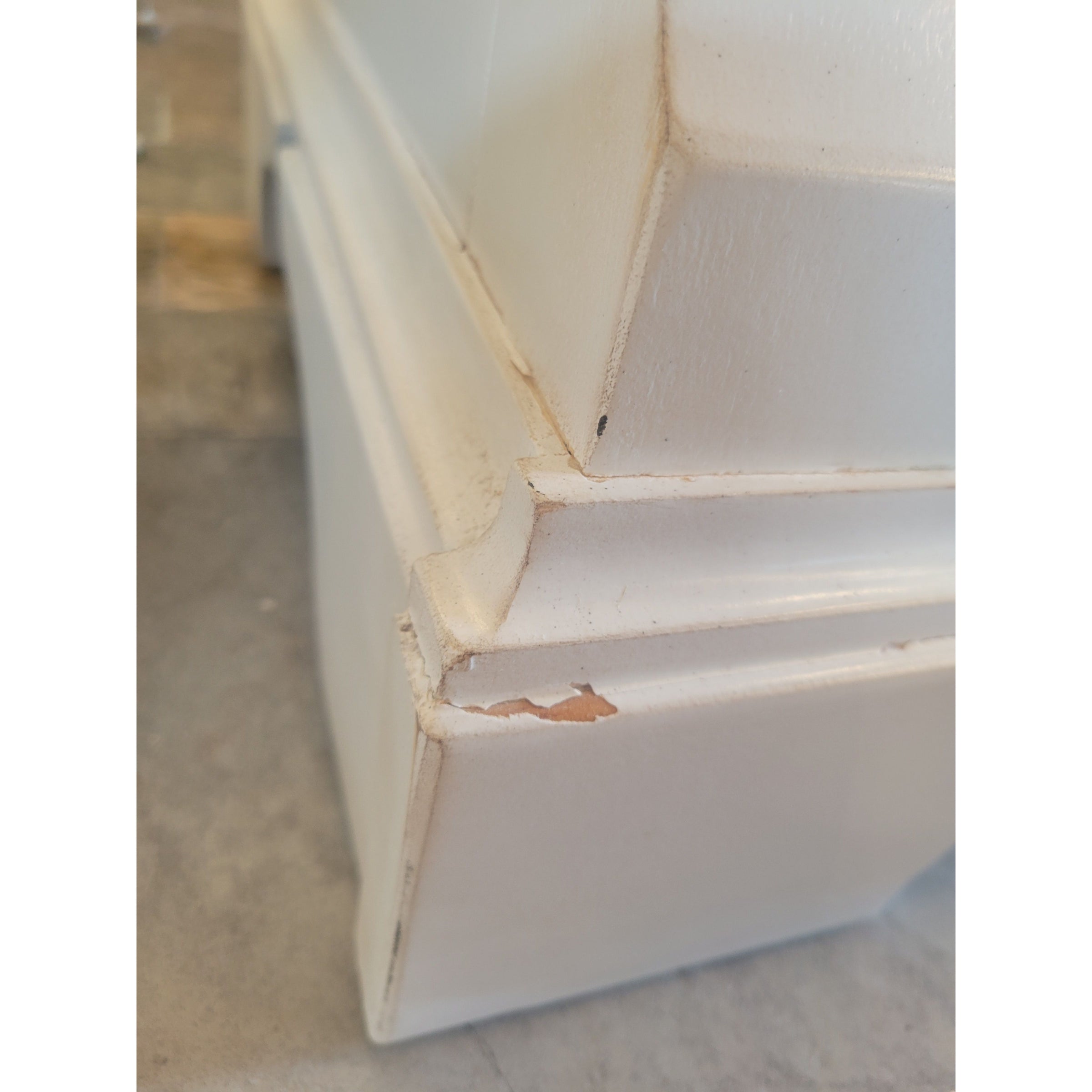 PAIR of White Wood 3-Drawer Nightstands (AS IS)