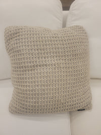 Haven Gray Cotton Waffle Knit Square Pillow by Safavieh