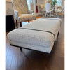 Ronan Modern Classic Grey Performance Upholstered Seat & Black Iron Frame Bench