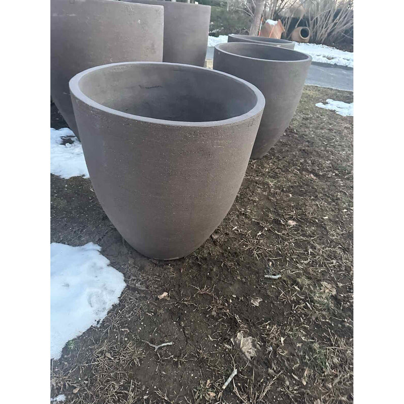 Atelier Vierkant Planter in Brown Imported from Belgium 35.5"Diam X 40"H