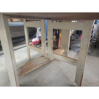 Antique Swedish White Wash Wood Drop-Leaf Dining Table (AS IS)