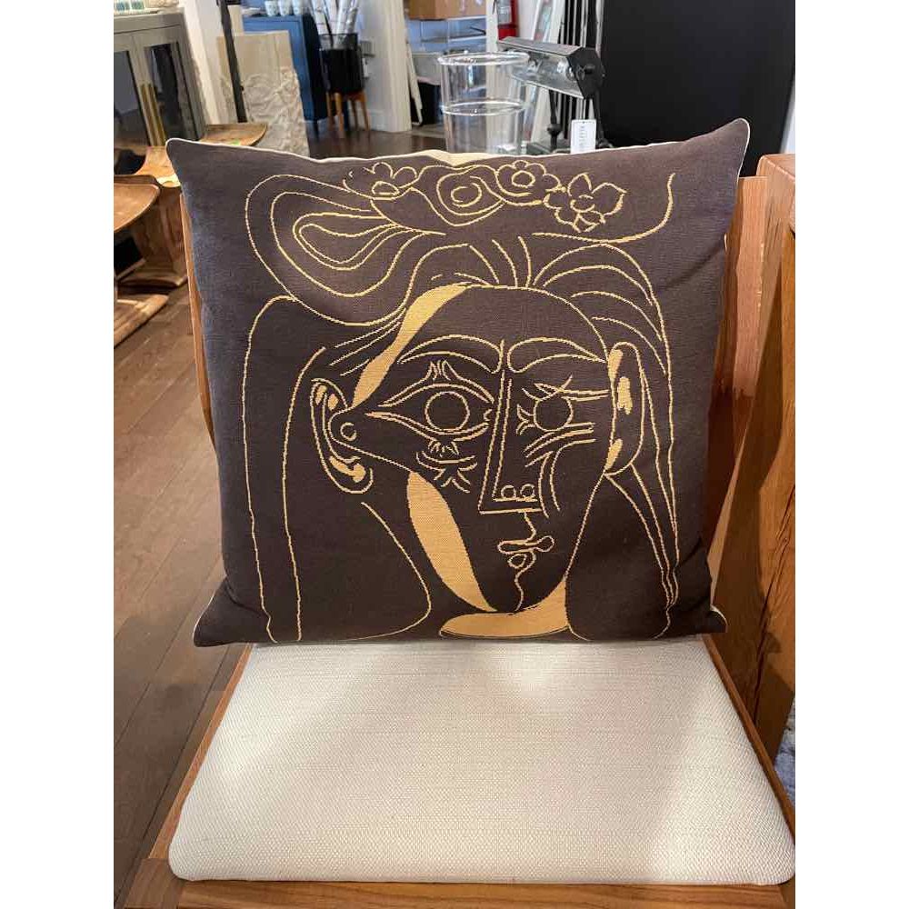 'Jacqueline w/ a Flowered Hat' Succession Picasso Pillow