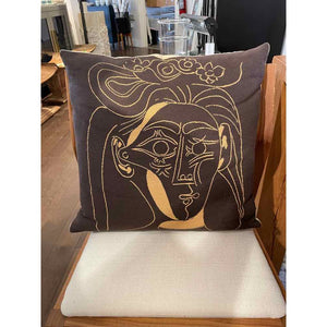 'Jacqueline w/ a Flowered Hat' Succession Picasso Pillow