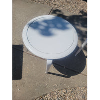 Flight Round Aluminum Side Table by Brown Jordan (AS IS)