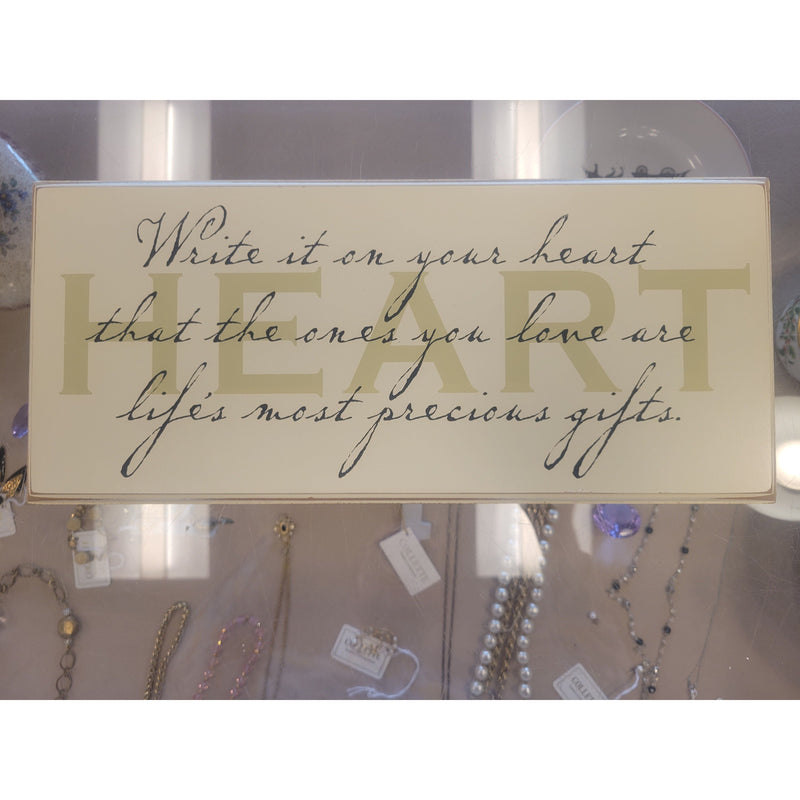 'Write It on Your Heart' Wall Decor